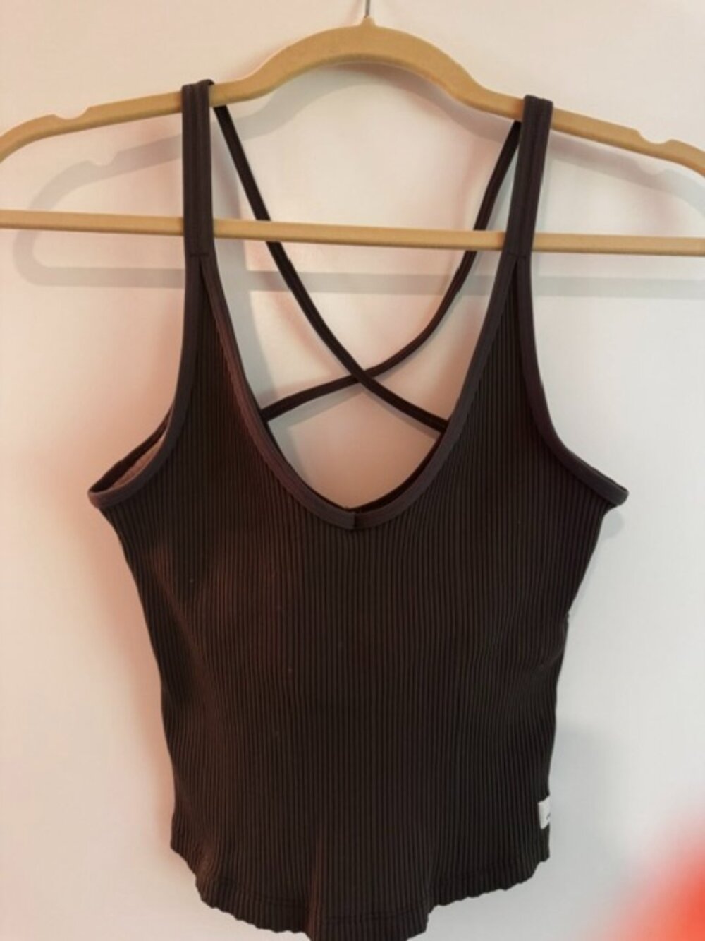 Vuori Ribbed Strappy Active Tank Forest Green Size S